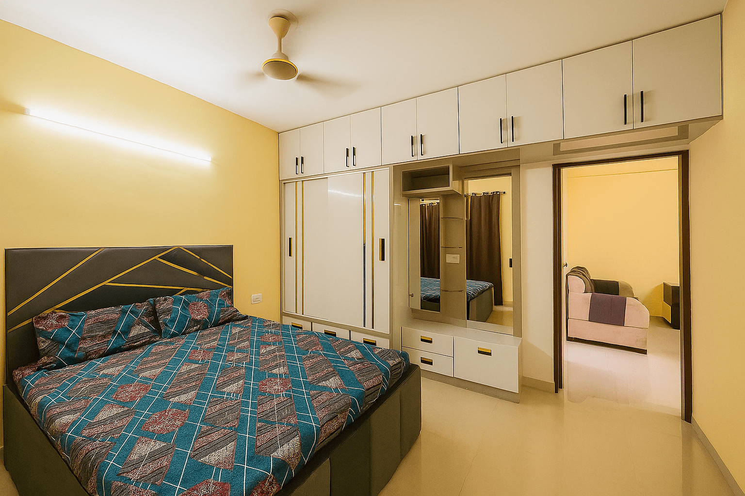 2 BHK flat bedroom in Pyramid Heights Sector 85, Gurgaon