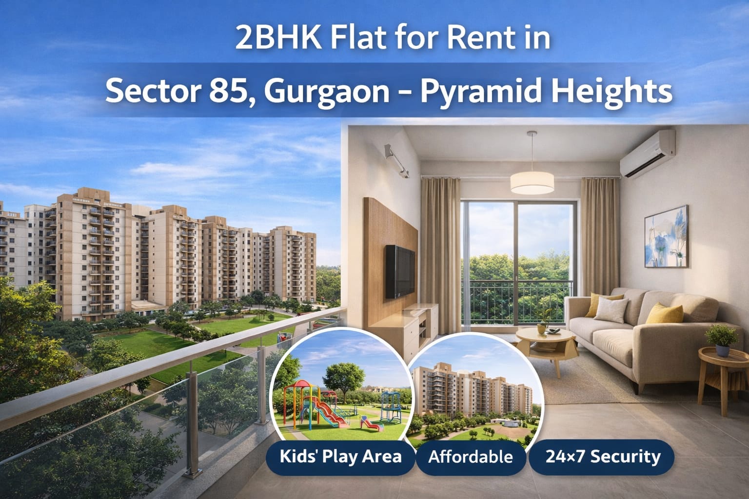 2 BHK Flat for Rent in Sector 85, Gurgaon