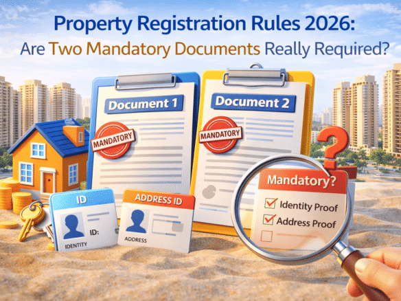 Property registration rules 2026 in India showing mandatory documents for property registration explained
