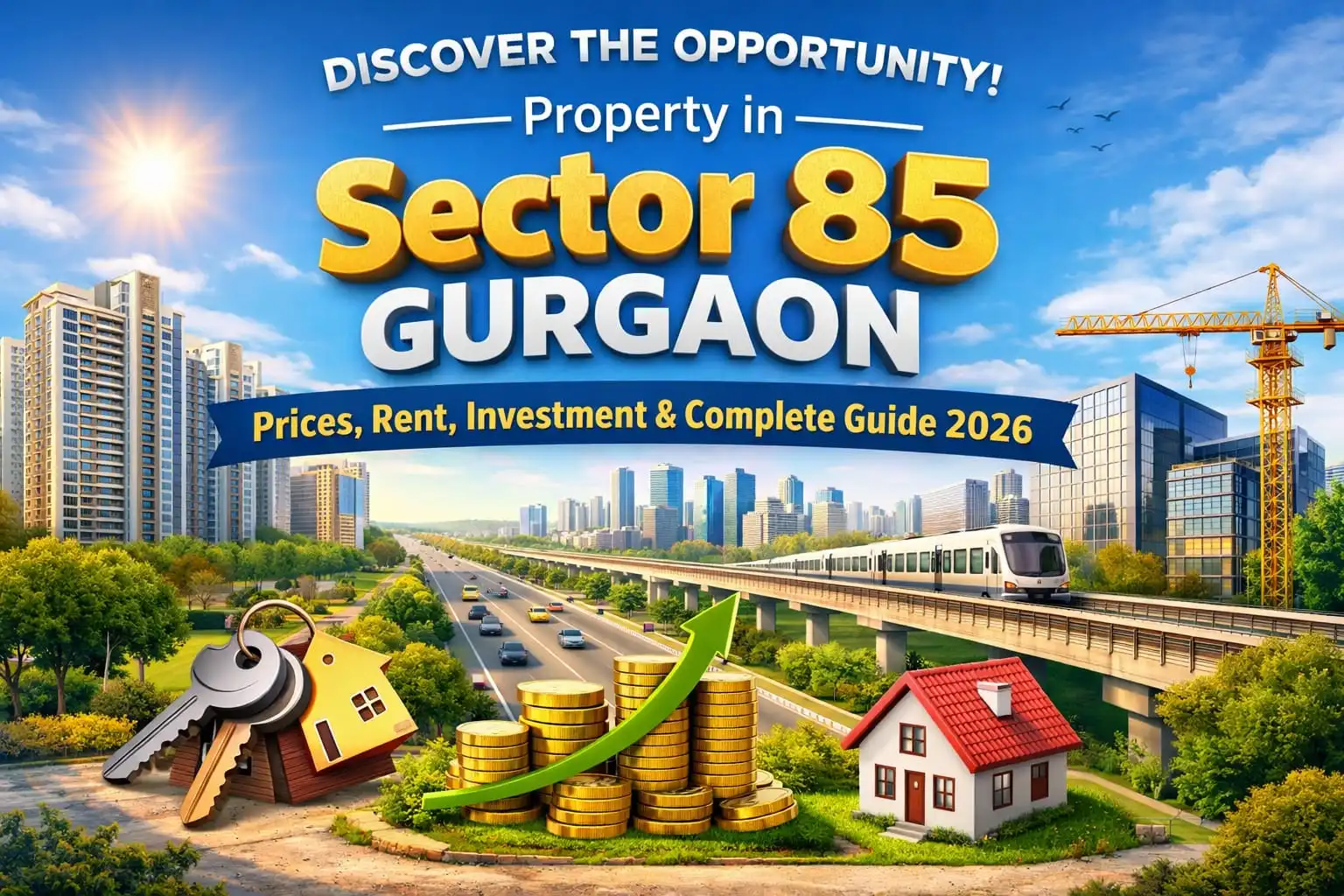 Property in Sector 85 Gurgaon with modern apartments, high-rise buildings, and urban infrastructure – Prices, Rent & Investment Guide 2026