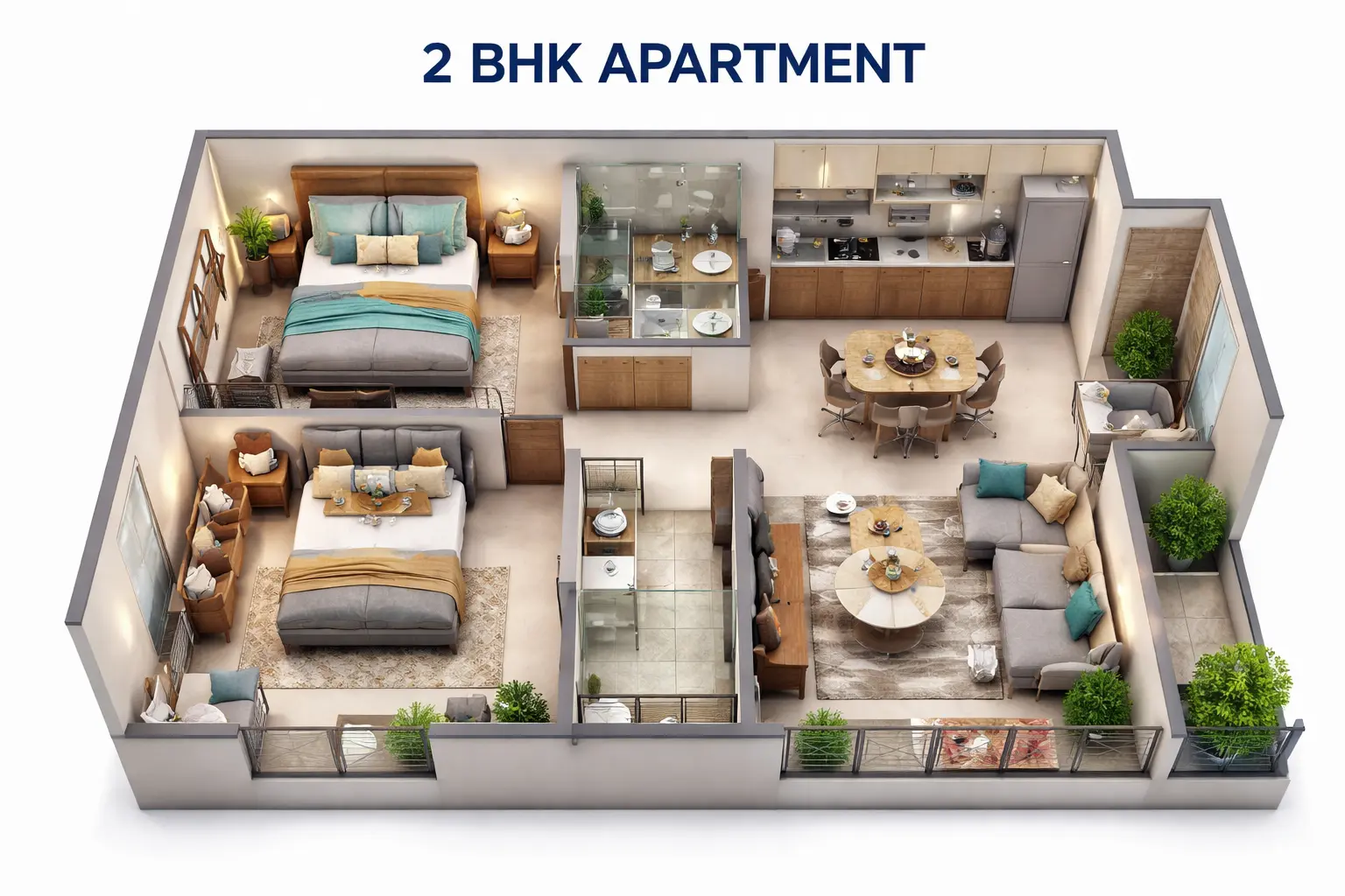 2BHK apartment DLF Cyber City, Gurgaon, interior under 1 crore